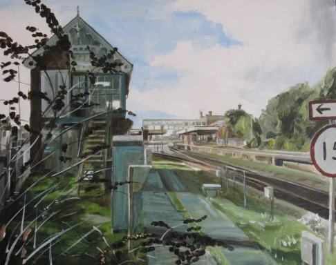 Sleaford Station from the Level Crossing