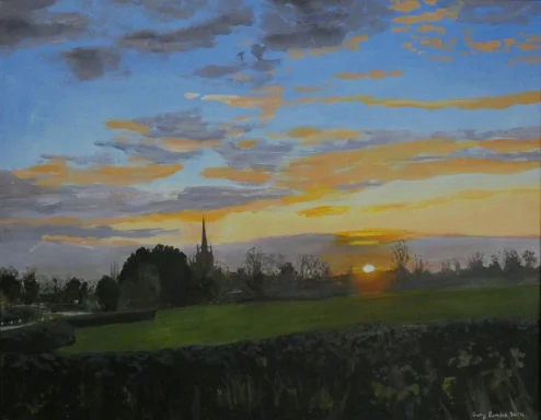 Evening View of Helpringham - December 2022