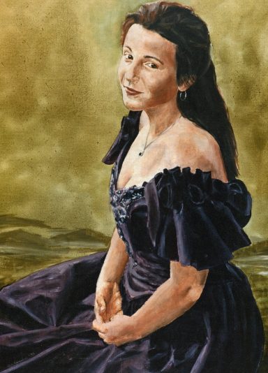 Portrait of Girl in Evening Dress