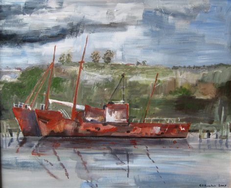 Derelict Boats near the Orwell Bridge 2007